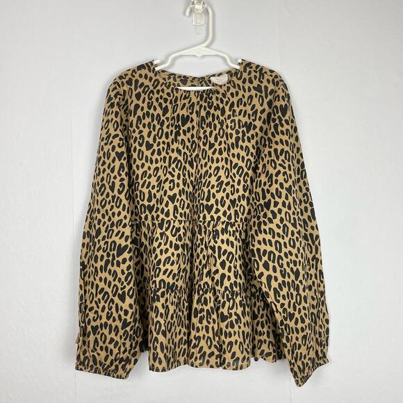 Crewcuts | Bundle of 3 Leopard Shirt Cream Sweater Brown Corduroy Pants - Picture 2 of 15